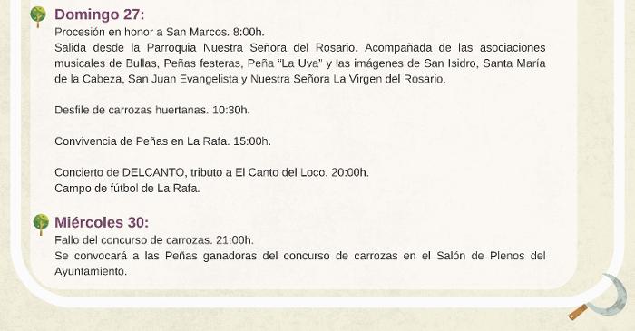 FIESTAS DE SAN MARCOS: DESFILE DE CARROZAS HUERTANAS FIESTAS DE SAN MARCOS: DESFILE DE CARROZAS HUERTANAS