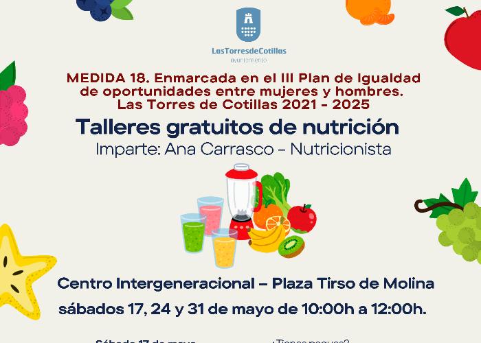 TALLERES GRATUITOS DE NUTRICIÓN TALLERES GRATUITOS DE NUTRICIÓN