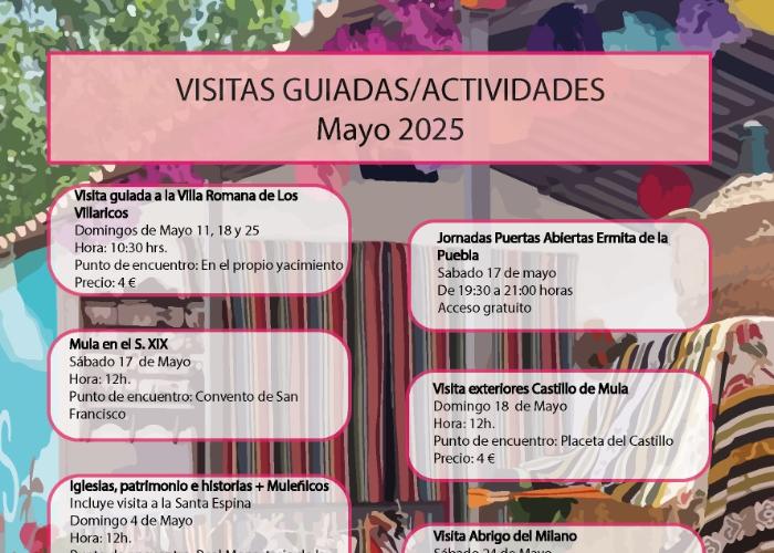 PROGRAMA VISITAS GUIADAS MULA MAYO PROGRAMA VISITAS GUIADAS MULA MAYO