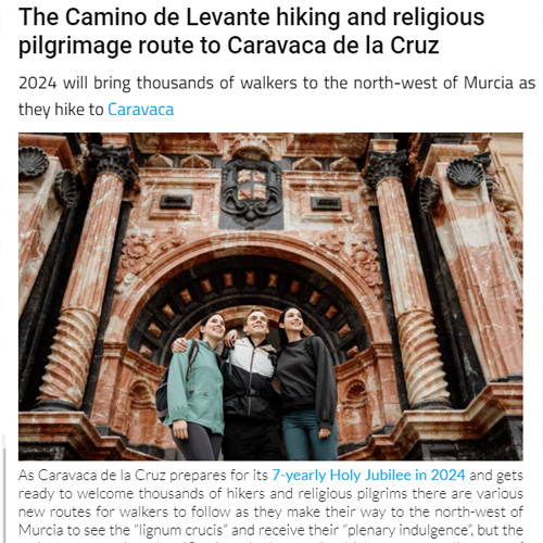 The Camino de Levante hiking and religious pilgrimage route to Caravaca de la Cruz The Camino de Levante hiking and religious pilgrimage route to Caravaca de la Cruz